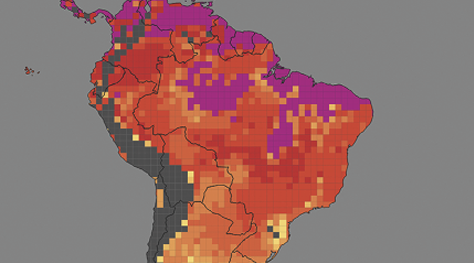 Digital climate risk heat map