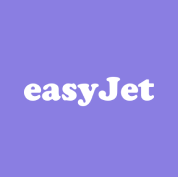easyJet logo in a purple square
