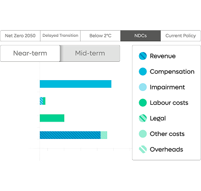 Financially quantified scenario analysis